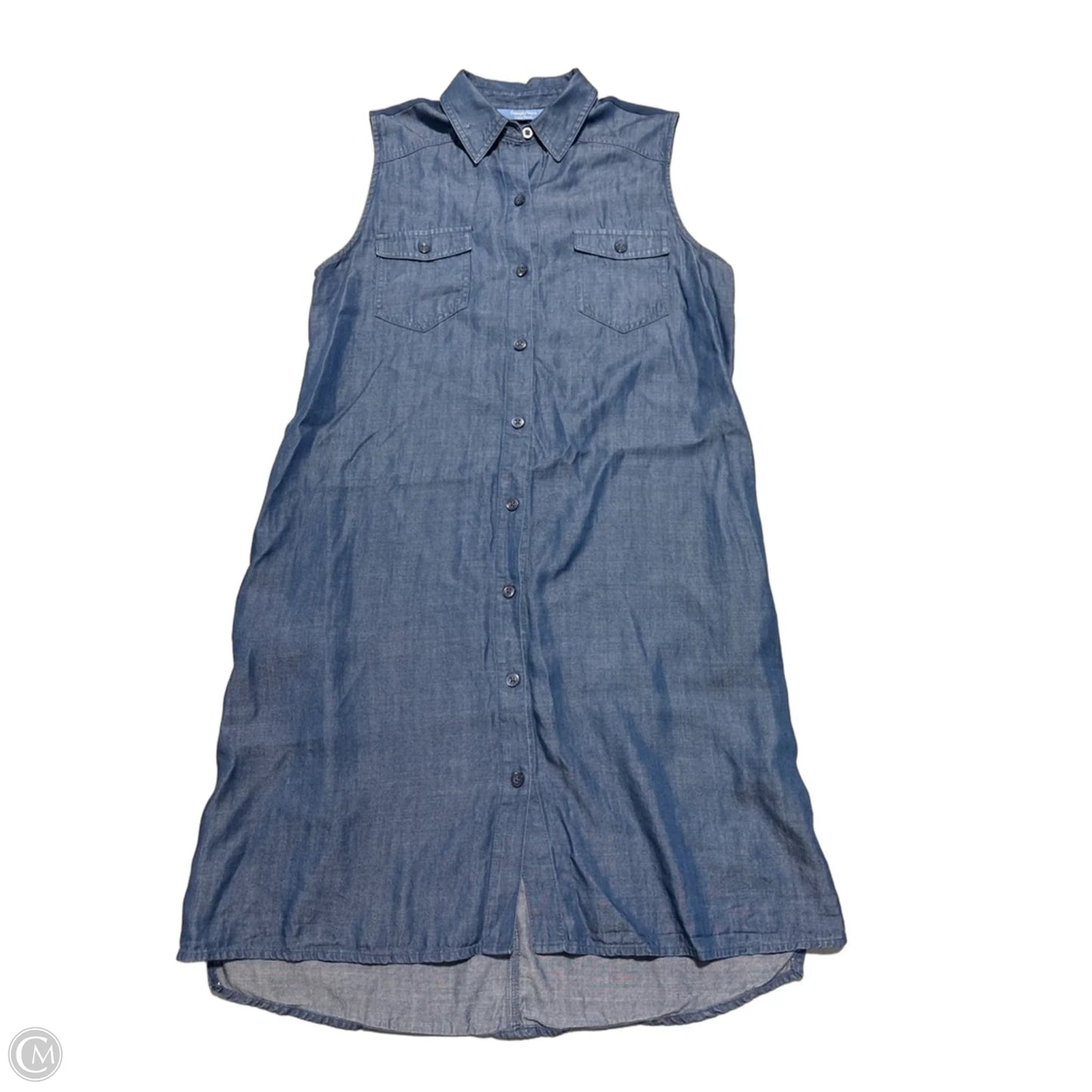 Dress Casual Midi By Simply Vera In Blue Denim, Size: M