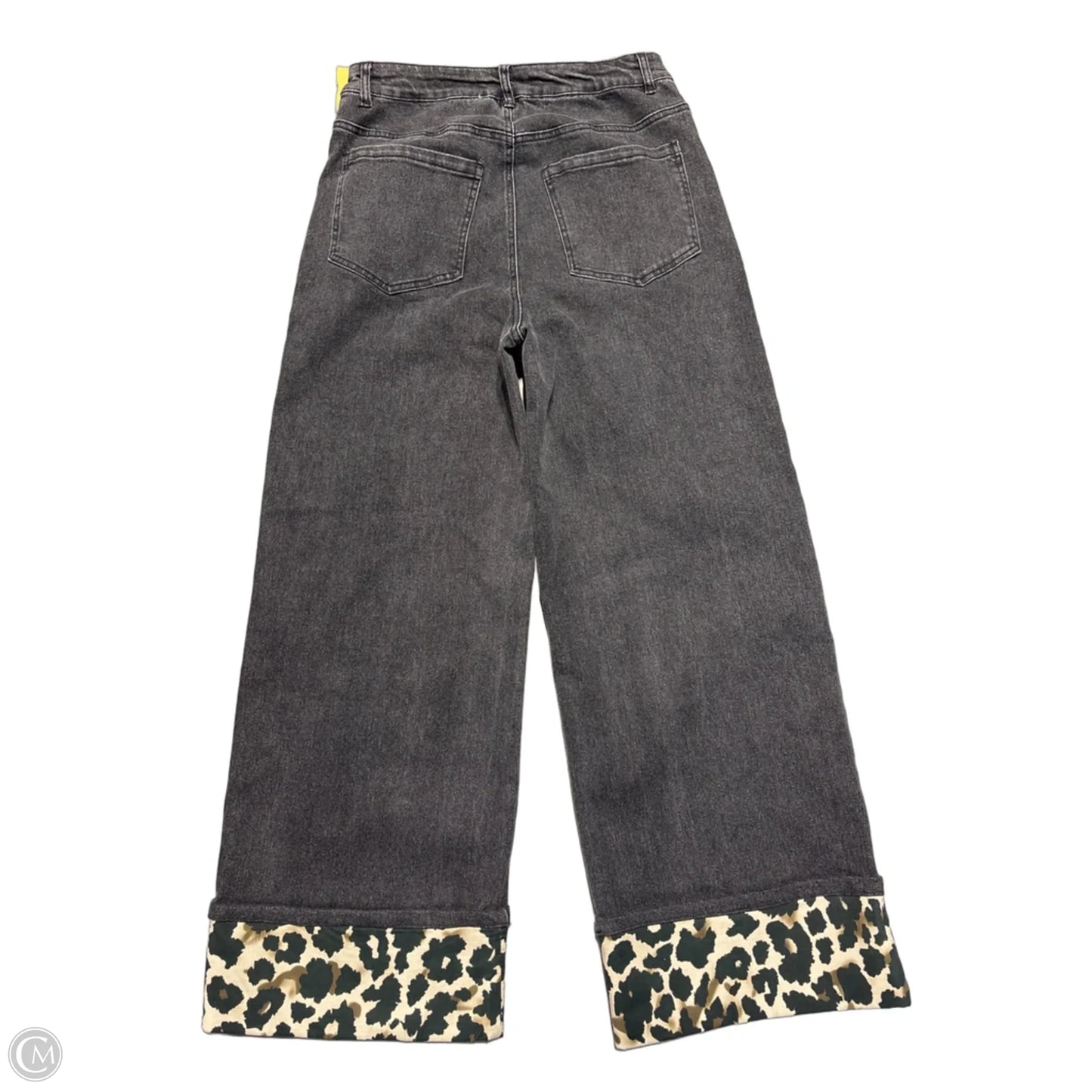 Jeans Wide Leg By Entro In Black Denim, Size: 0