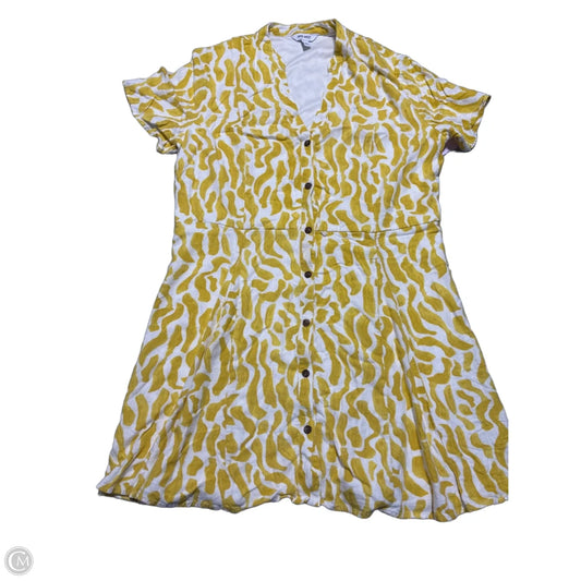 Dress Casual Midi By Nine West In Yellow, Size: Xl