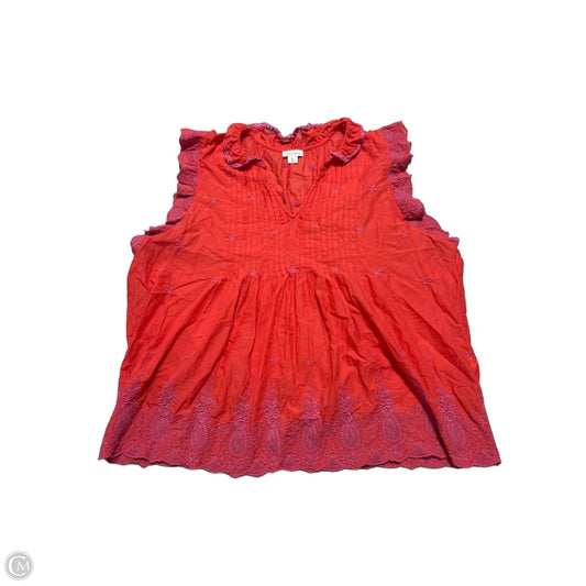 Top Short Sleeve By Sundance In Red, Size: Xl