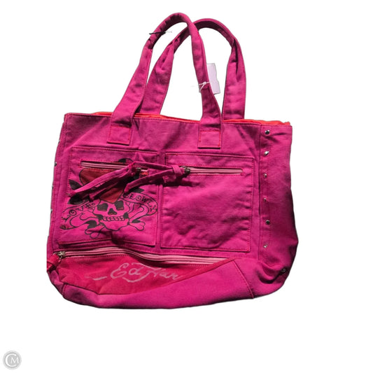 Handbag By Ed Hardy, Size: Medium