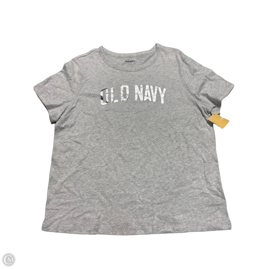 Top Short Sleeve By Old Navy In Grey, Size: L