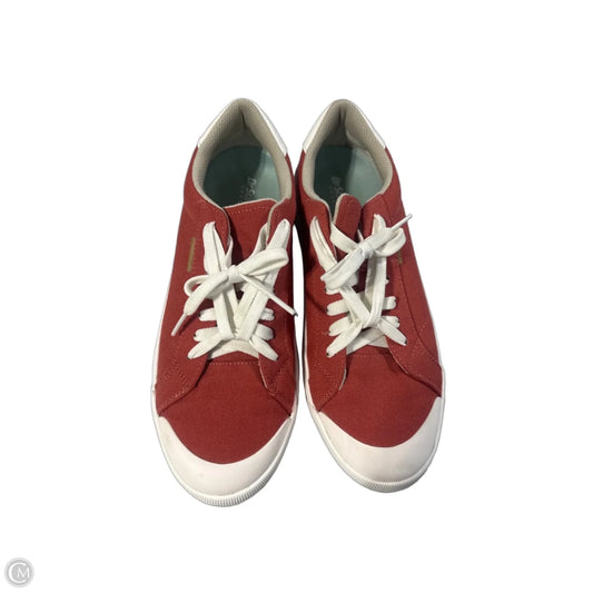 Shoes Sneakers By Dr Scholls In Red & White, Size: 9
