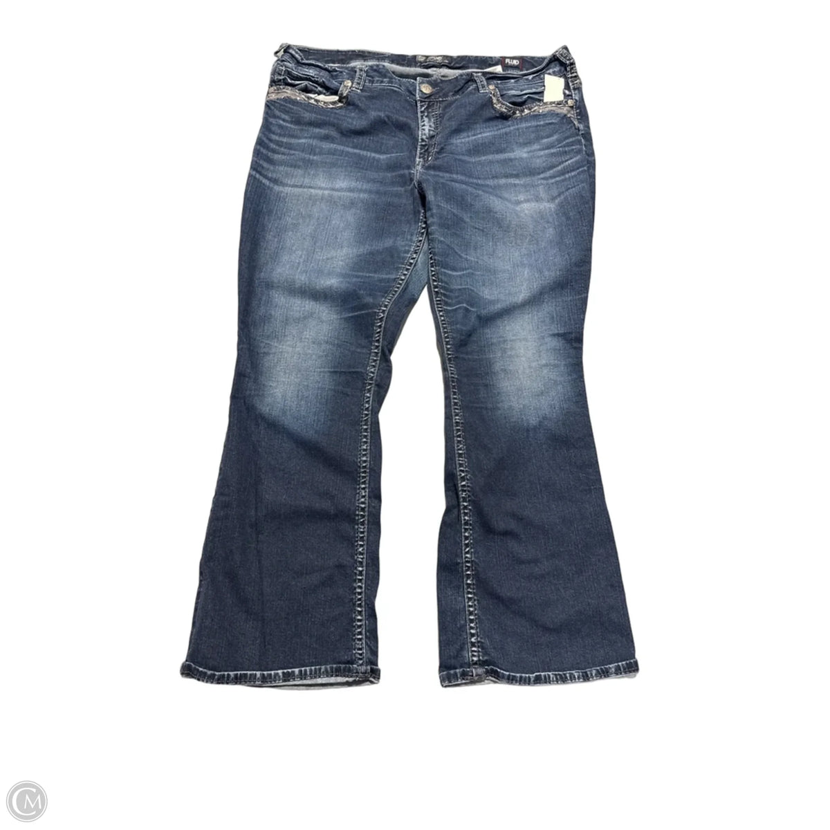 Jeans Boot Cut By Silver In Blue Denim, Size: 24