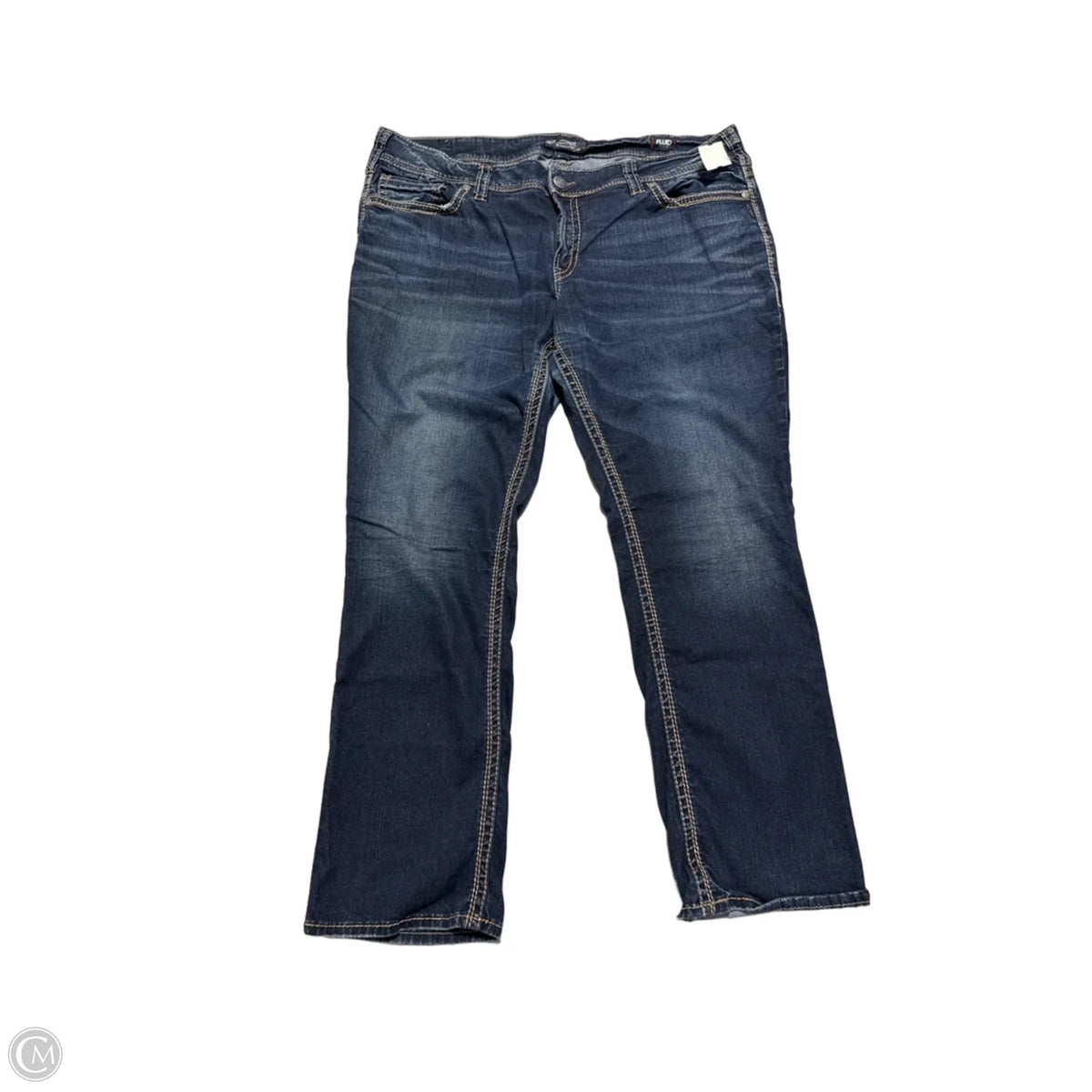 Jeans Boot Cut By Silver In Blue Denim, Size: 22