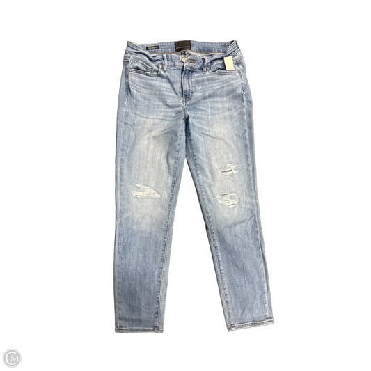 Jeans Straight By White House Black Market In Blue Denim, Size: 4