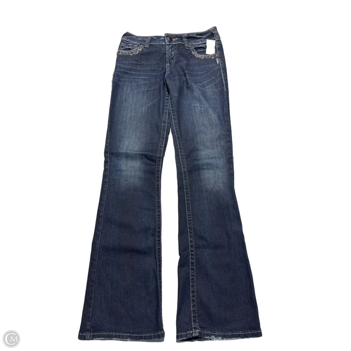 Jeans Boot Cut By Silver In Blue Denim, Size: 8