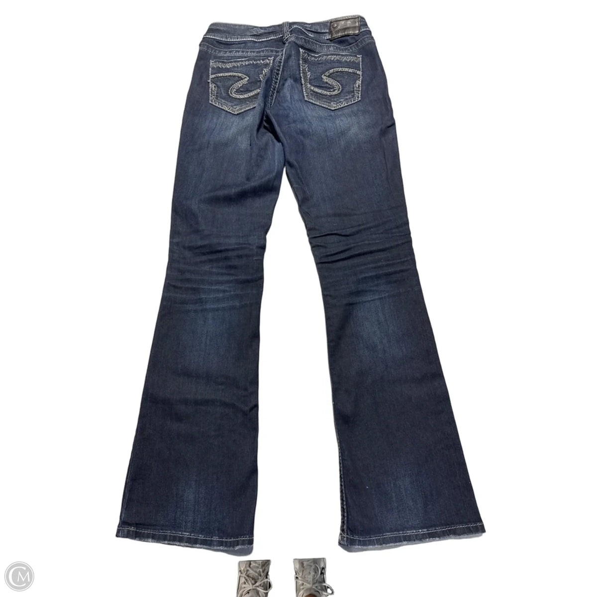 Jeans Boot Cut By Silver In Blue Denim, Size: 8