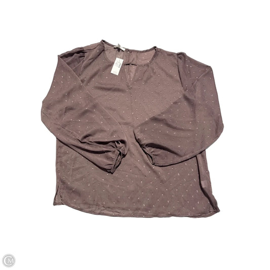 Top Long Sleeve By Maurices In Brown, Size: Xxl