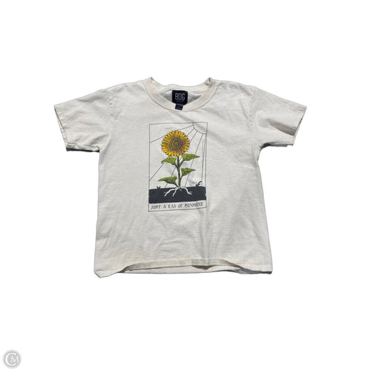 Top Short Sleeve By Bdg In Cream, Size: S