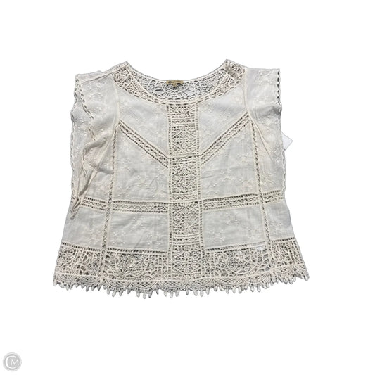 Top Short Sleeve By Democracy In Cream, Size: M