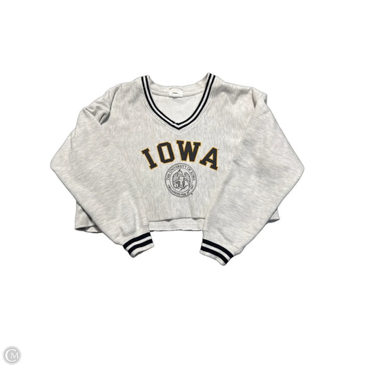 Top Long Sleeve By Champion In Grey, Size: L
