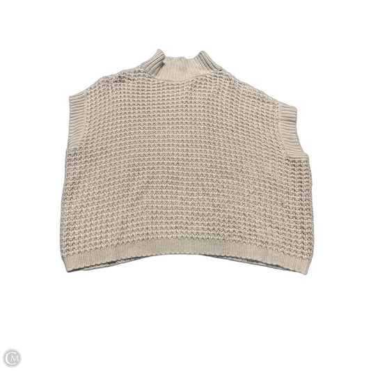Sweater Short Sleeve By Cmc In Tan, Size: L