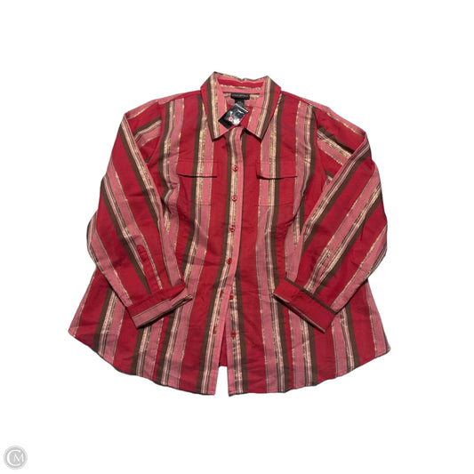 Top Long Sleeve By Lane Bryant In Pink & Red, Size: L