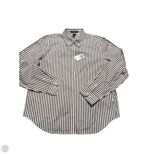 Top Long Sleeve By Lauren By Ralph Lauren In Striped Pattern, Size: Xl