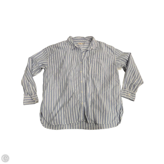 Top Long Sleeve By Faherty In Blue & White, Size: Xl