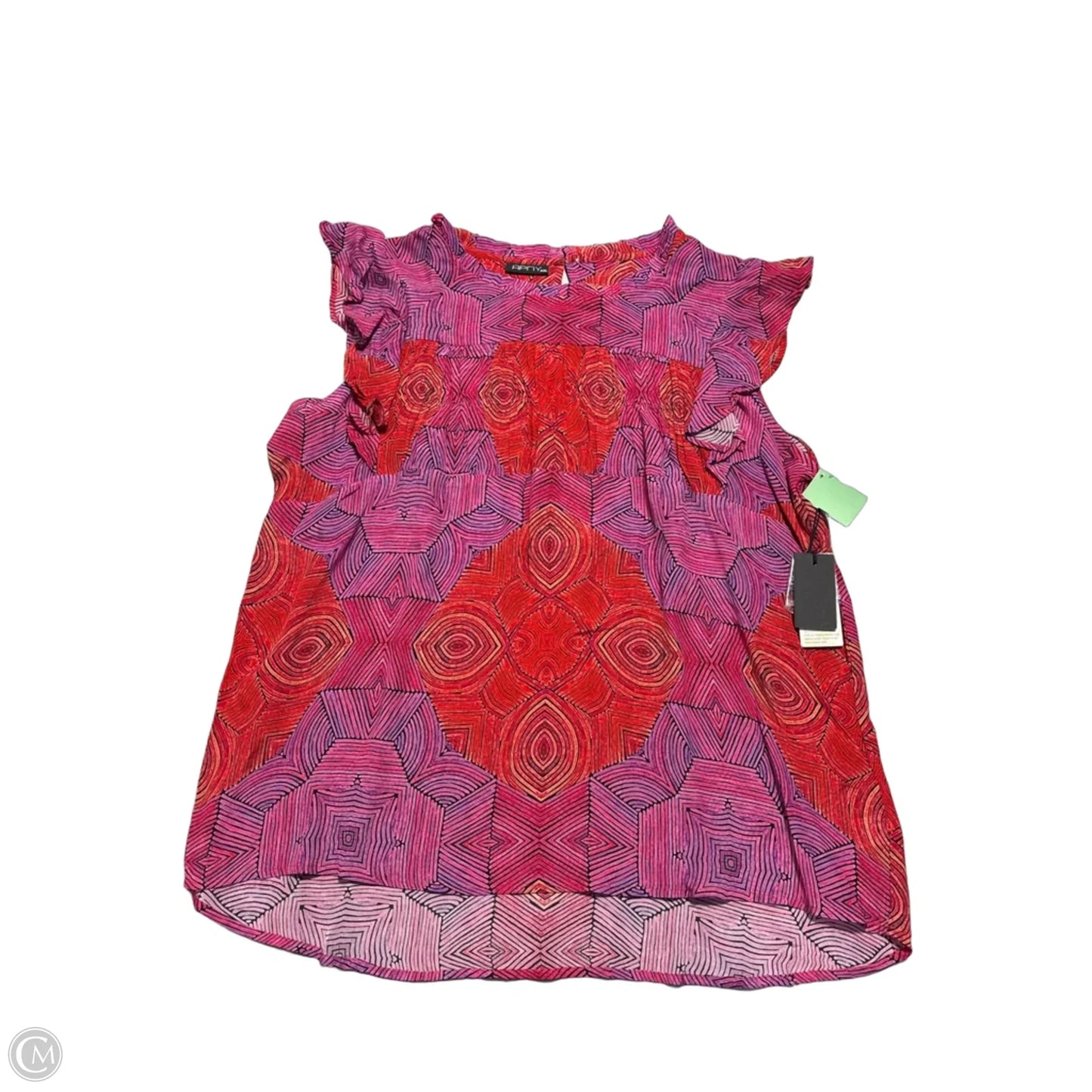 Blouse Sleeveless By Cmc In Pink & Red, Size: Xxl