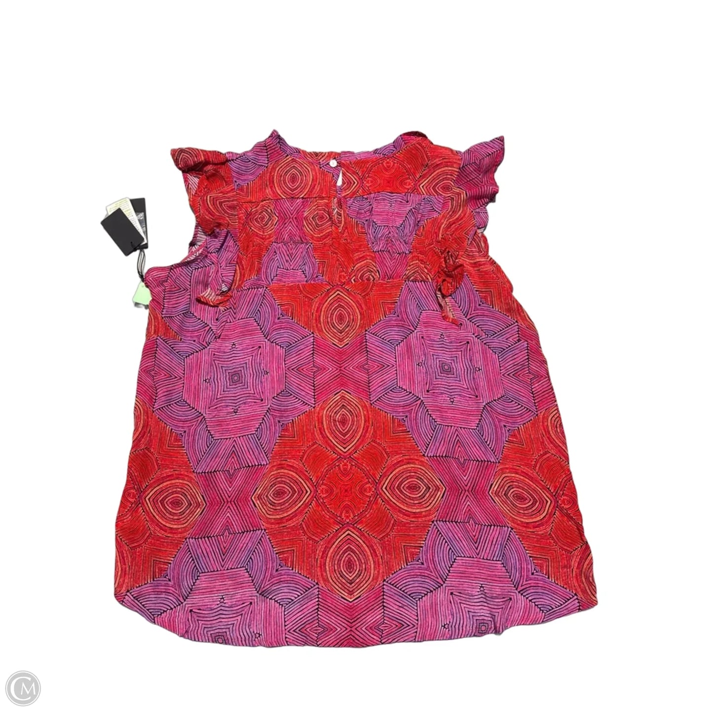 Blouse Sleeveless By Cmc In Pink & Red, Size: Xxl