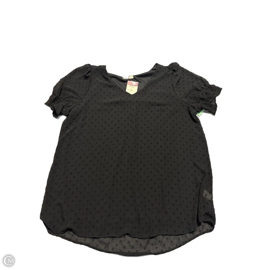 Blouse Short Sleeve By Cmc In Black, Size: 1x