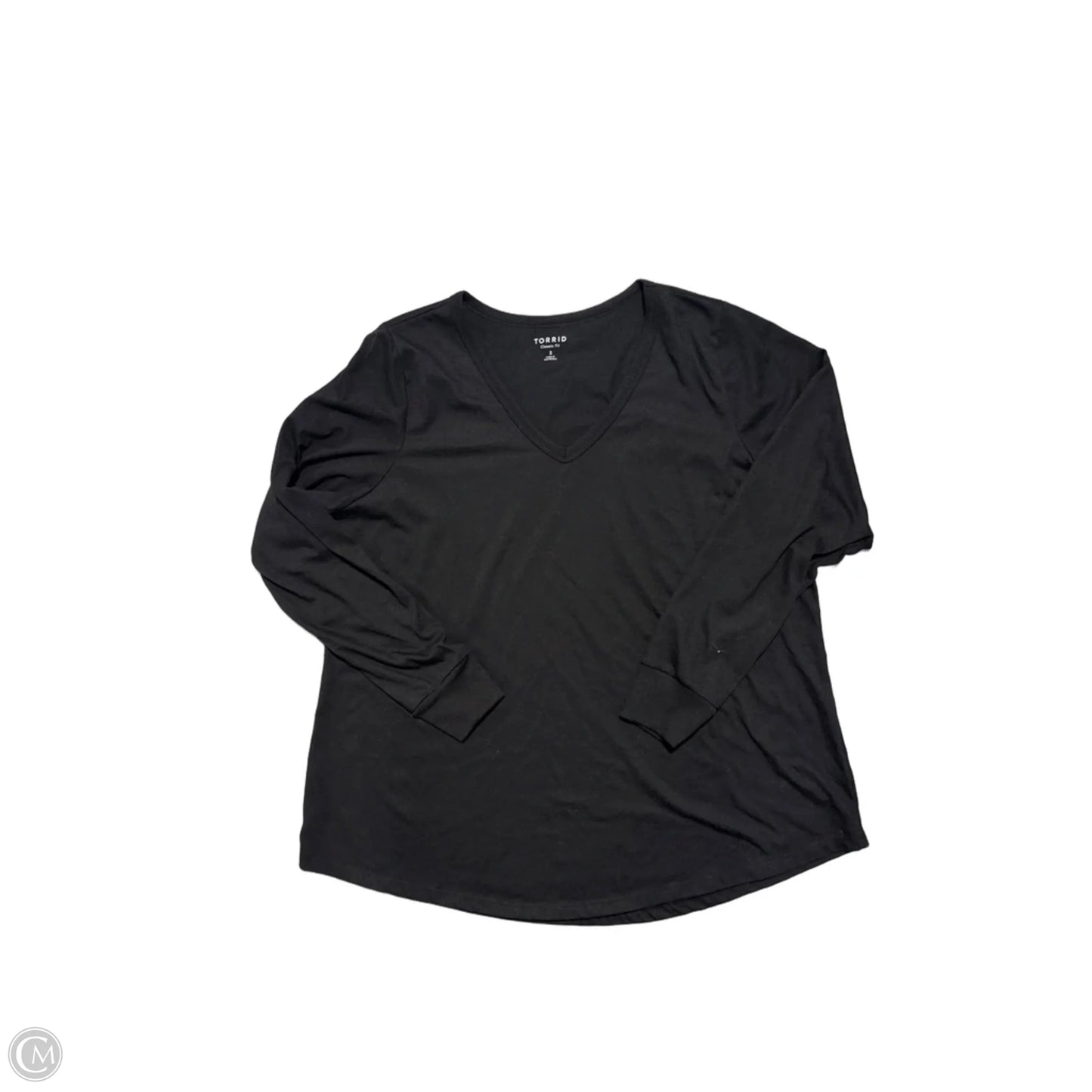 Top Long Sleeve Basic By Torrid In Black, Size: 2x