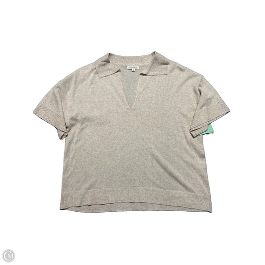 Top Short Sleeve By Max Studio In Cream, Size: M