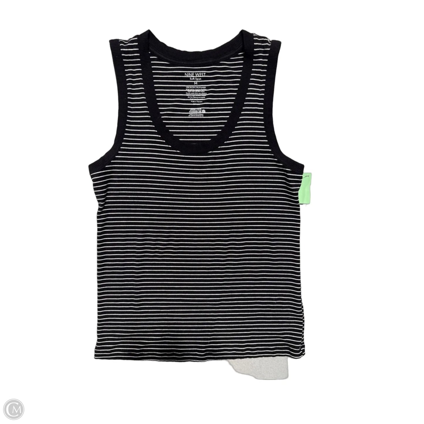 Tank Top By Nine West In Striped Pattern, Size: M