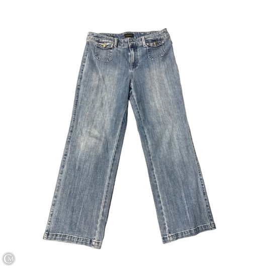 Jeans Wide Leg By Talbots In Blue Denim, Size: 8p