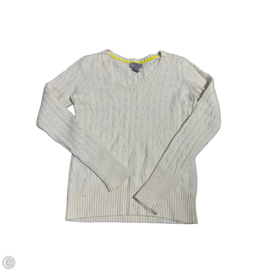 Sweater By Jcp In White, Size: M