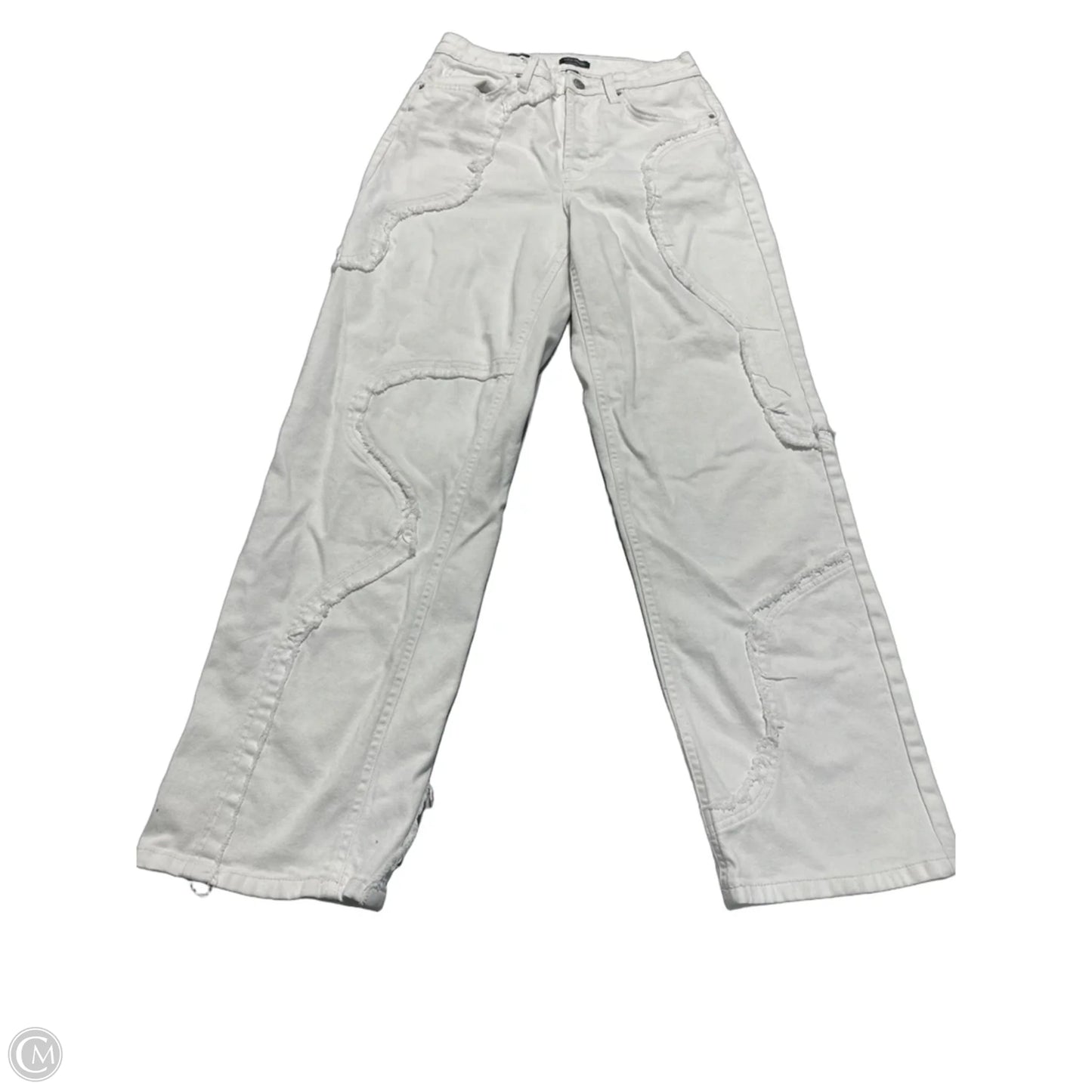 Jeans Wide Leg By Wild Fable In White Denim, Size: 8