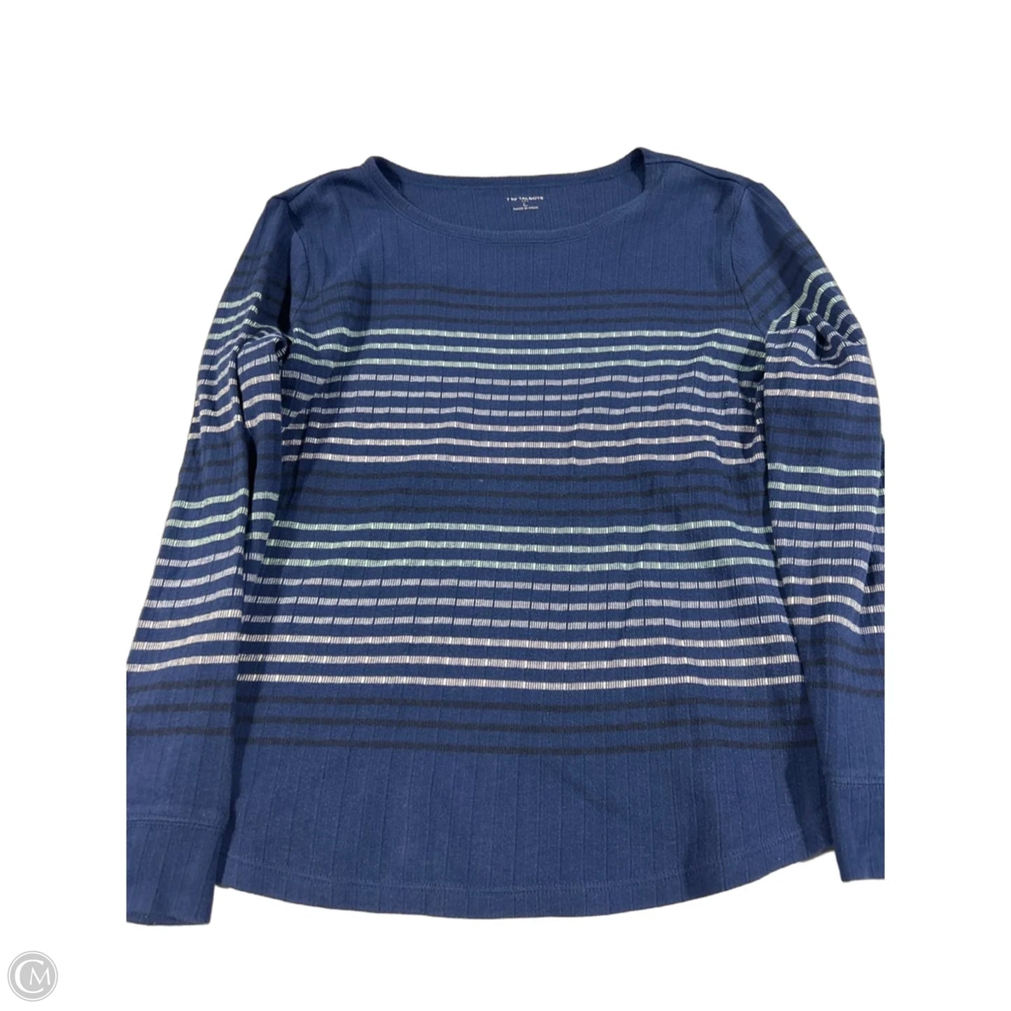 Top Long Sleeve By Talbots In Blue, Size: L
