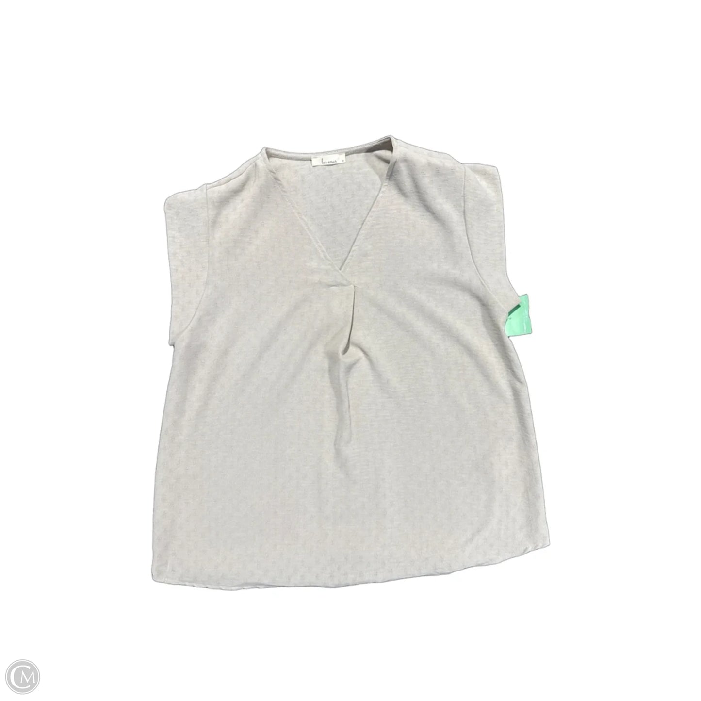 Top Short Sleeve By Les Amis In Tan, Size: M