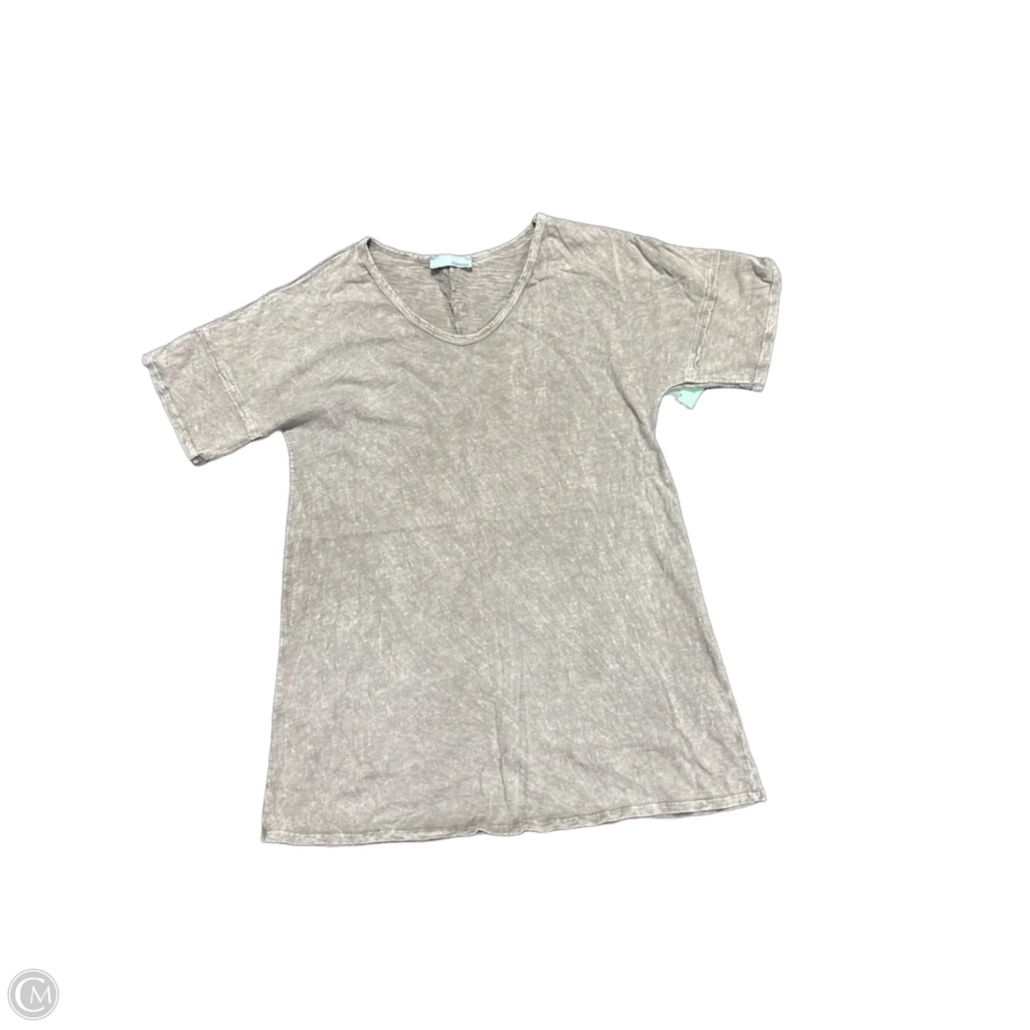 Top Short Sleeve By Cmc In Grey, Size: L