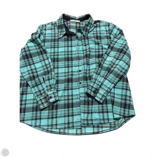 Top Long Sleeve By Lee In Teal, Size: 1x