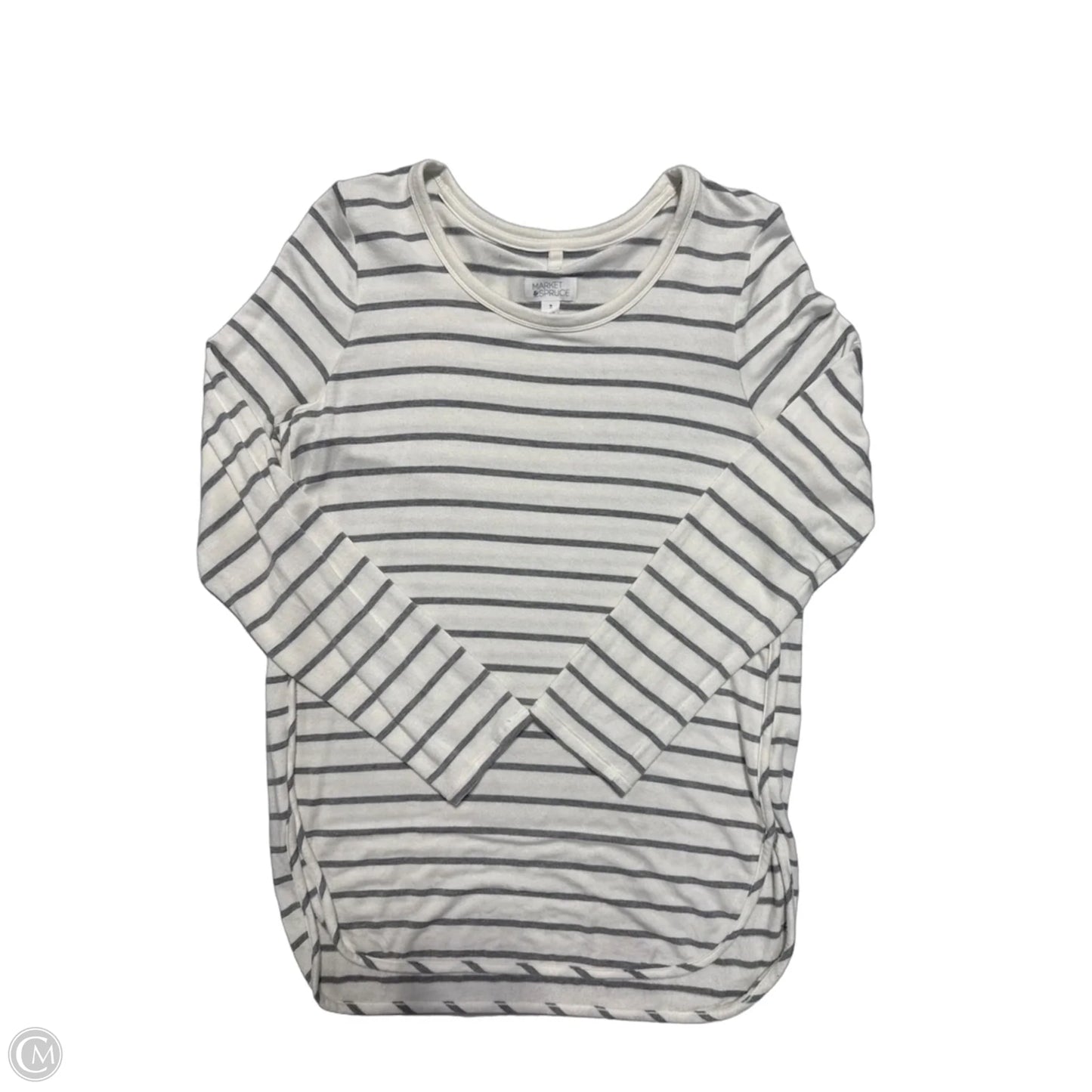 Top Long Sleeve By Market & Spruce In Striped Pattern, Size: M