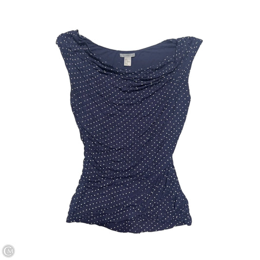 Top Sleeveless By H&m In Navy, Size: L