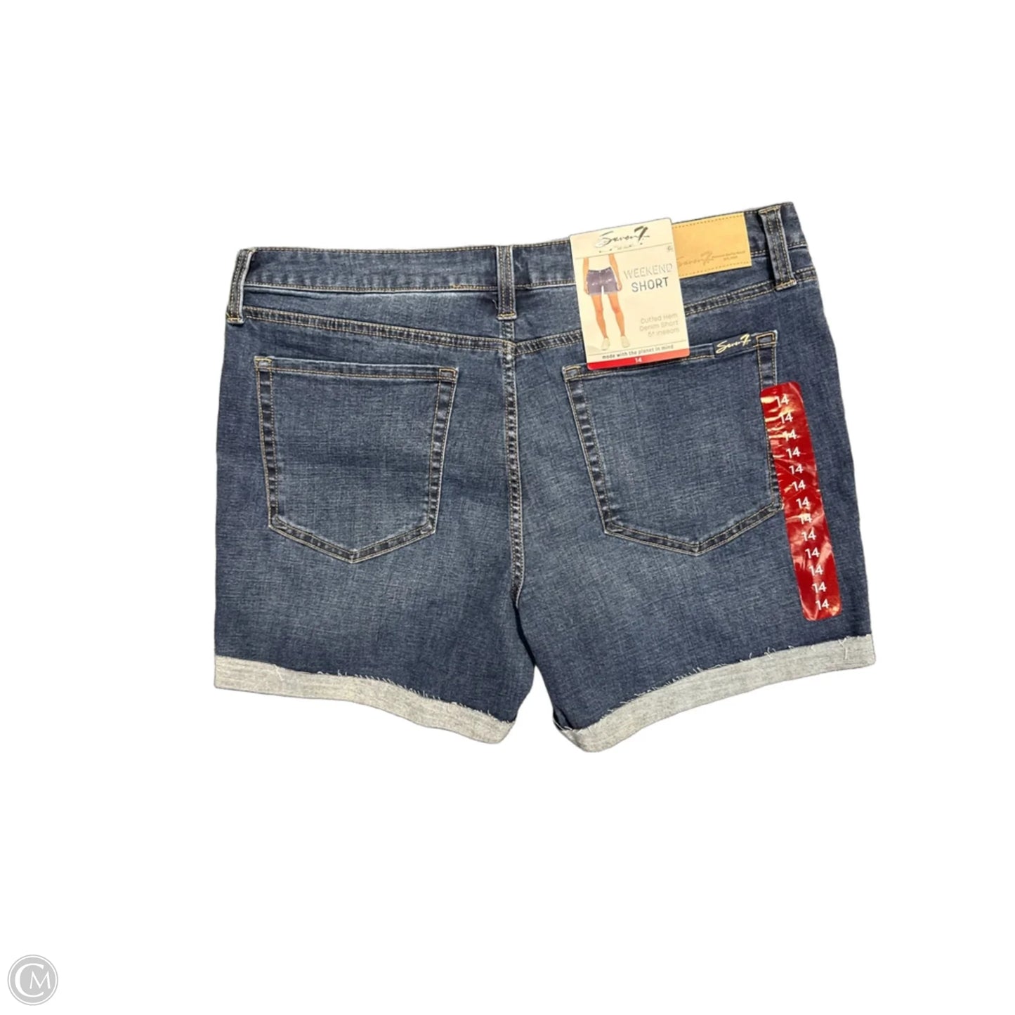Shorts By Seven 7 In Blue Denim, Size: 14