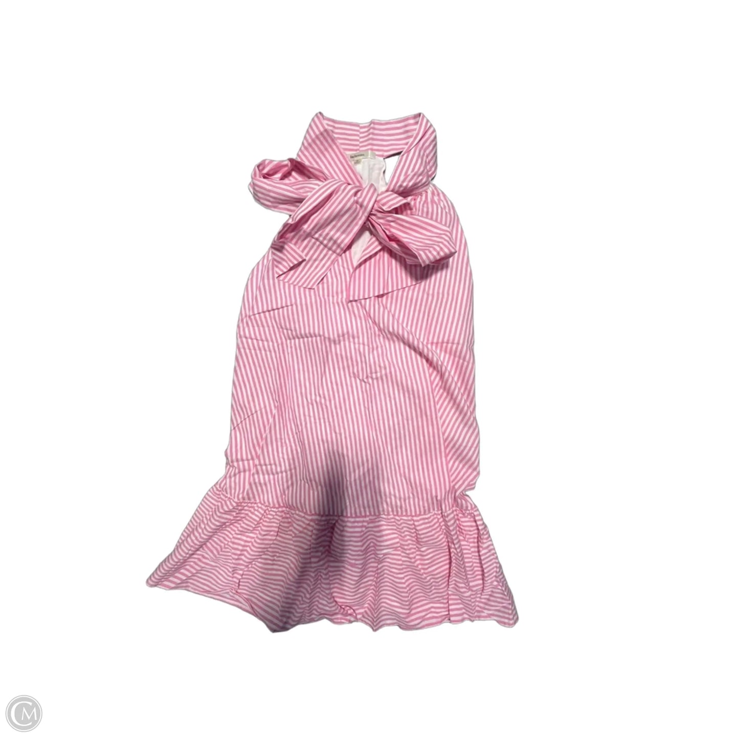 Dress Casual Midi By Cmc In Pink & White, Size: M