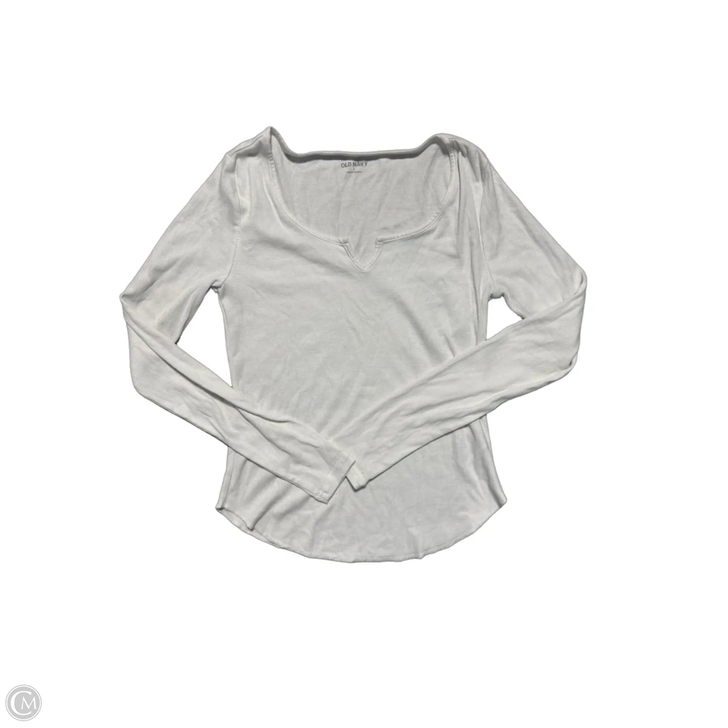 Top Long Sleeve By Old Navy In White, Size: S