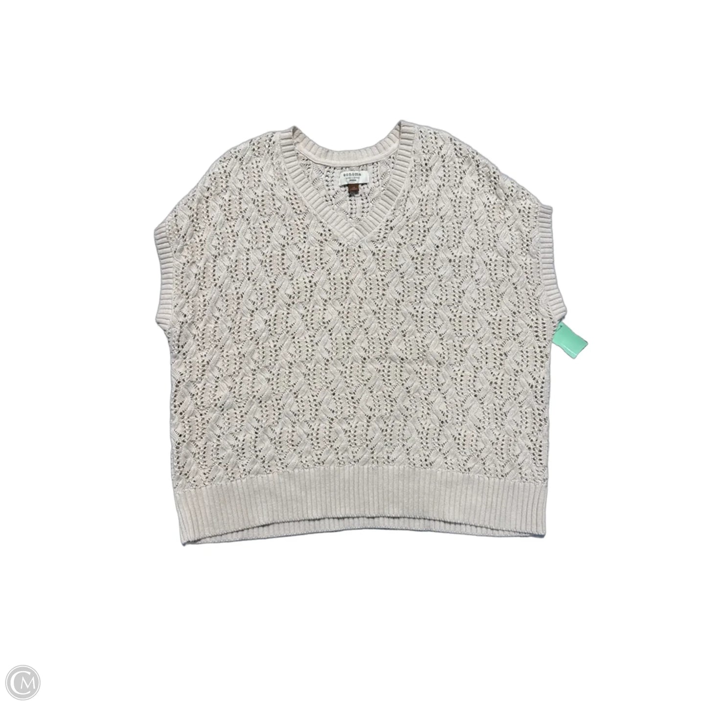 Sweater Short Sleeve By Sonoma In Cream, Size: 1x