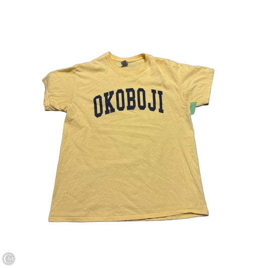 Top Short Sleeve Basic By Gildan In Yellow, Size: L