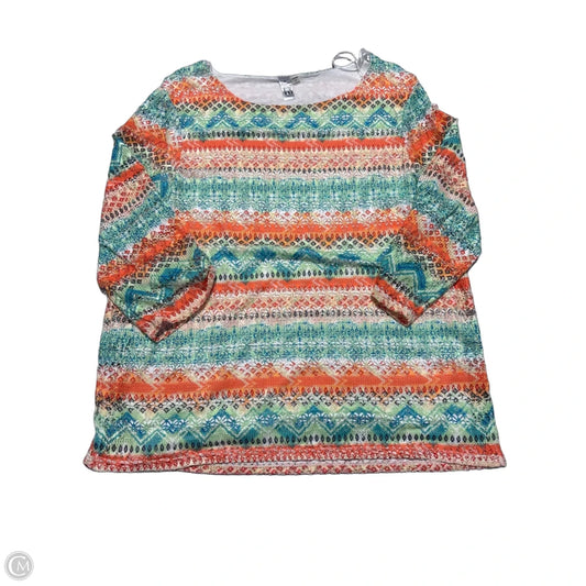 Top 3/4 Sleeve By Cmc In Multi-colored, Size: Xl