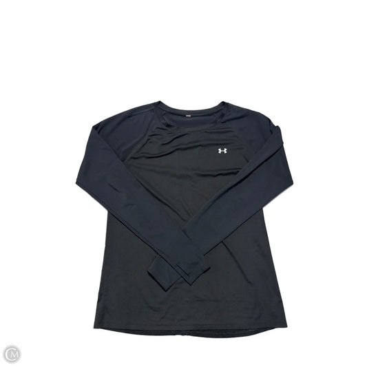 Top Long Sleeve By Under Armour In Black, Size: M