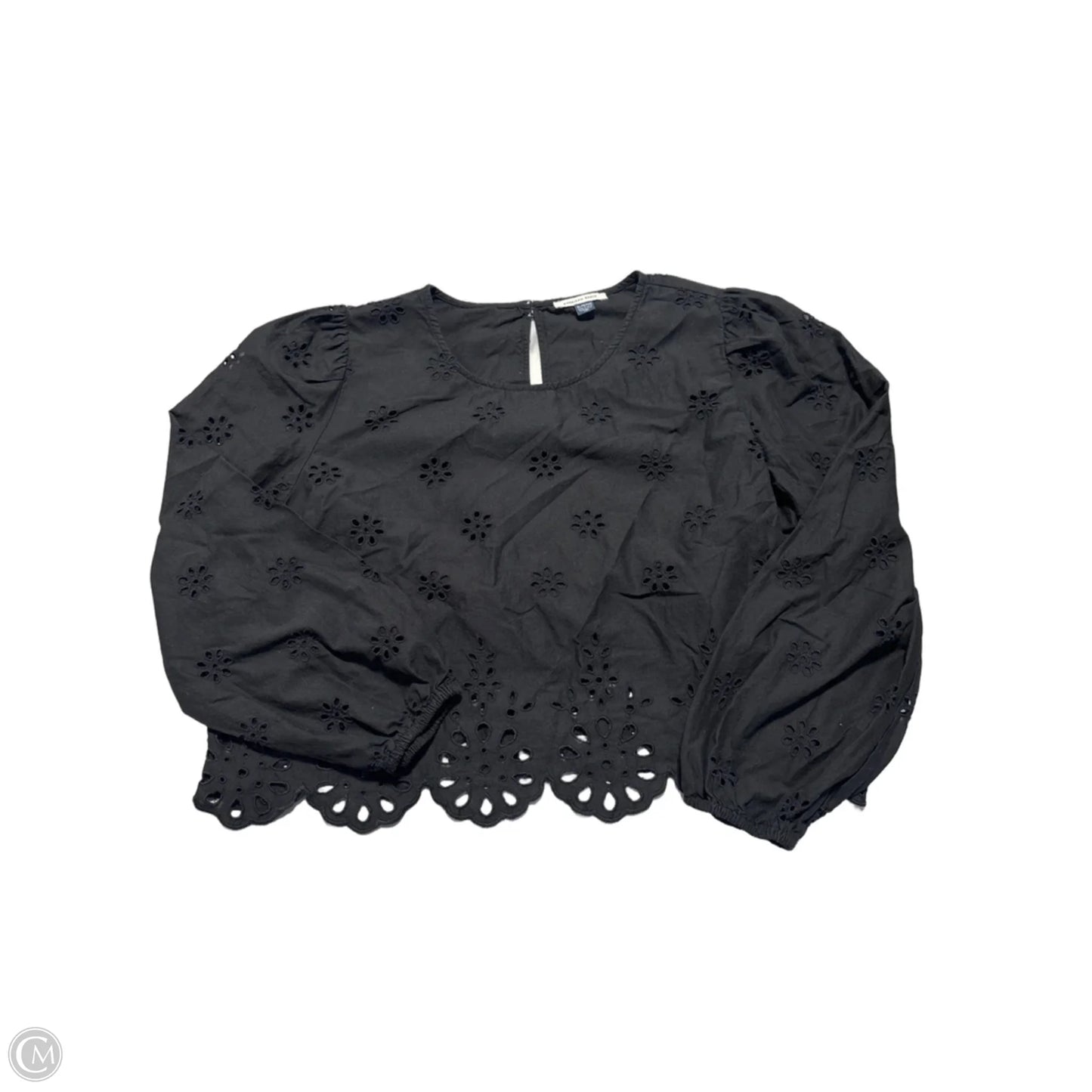 Top Long Sleeve By American Eagle In Black, Size: Xl