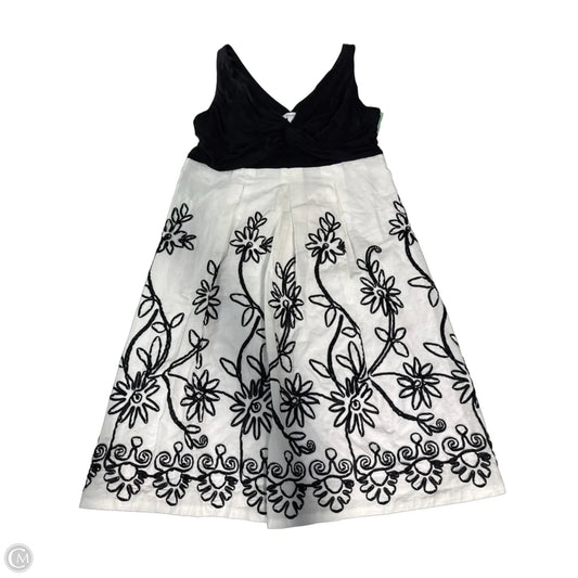 Dress Casual Midi By Dressbarn In Black & White, Size: L