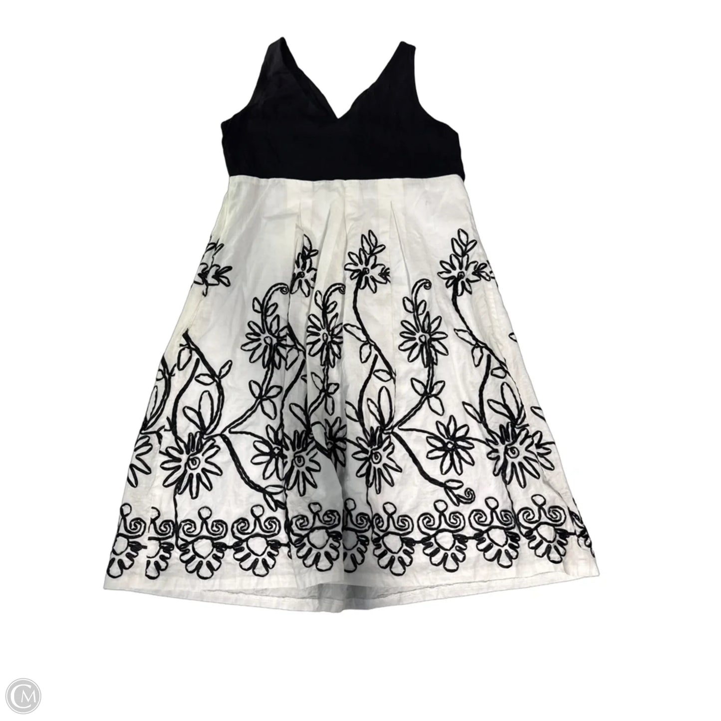 Dress Casual Midi By Dressbarn In Black & White, Size: L