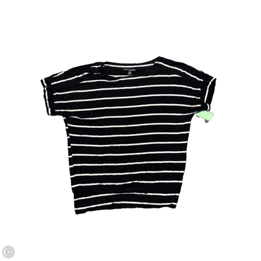 Top Short Sleeve By Cable And Gauge In Black & White, Size: M