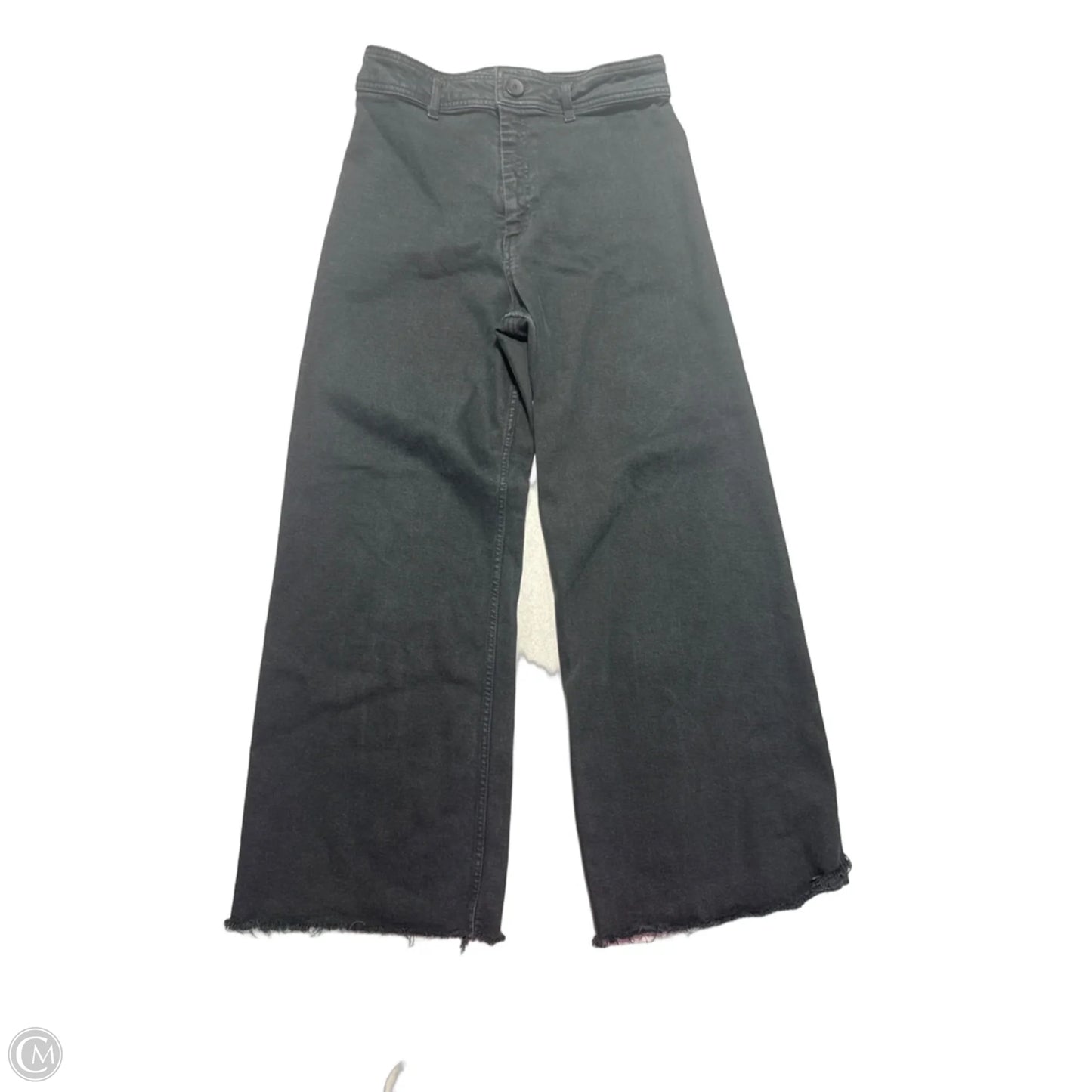 Jeans Wide Leg By Zara In Black Denim, Size: 10