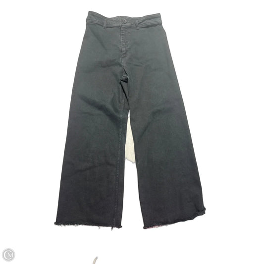 Jeans Wide Leg By Zara In Black Denim, Size: 10