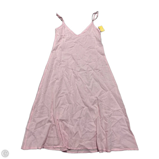 Dress Casual Midi By Cmc In Pink, Size: L