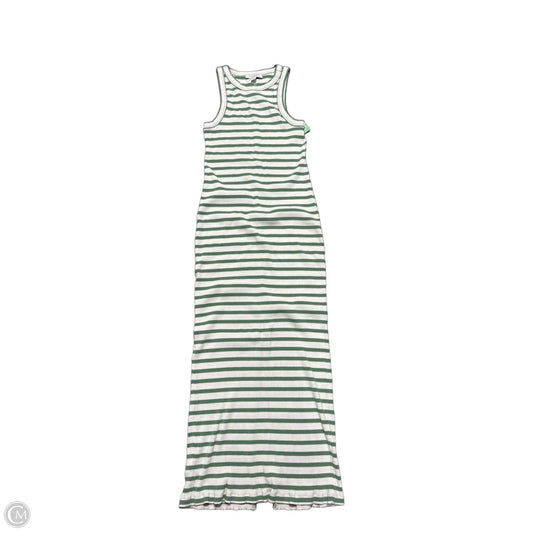Dress Casual Maxi By Ann Taylor In Green & White, Size: S